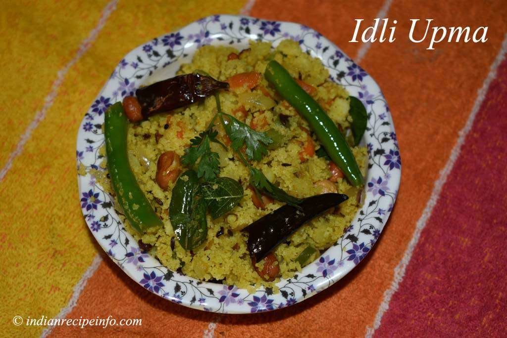 Vegetable Idli Upma Recipe