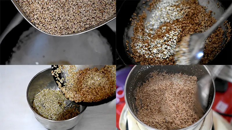 Authentic Andhra Tamarind Pulihora Recipe (Temple-Style Chintapandu Pulihora) low heat Roasted and Grind to coarse Sesame powder