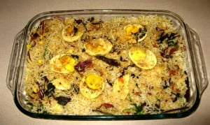 Egg biryani