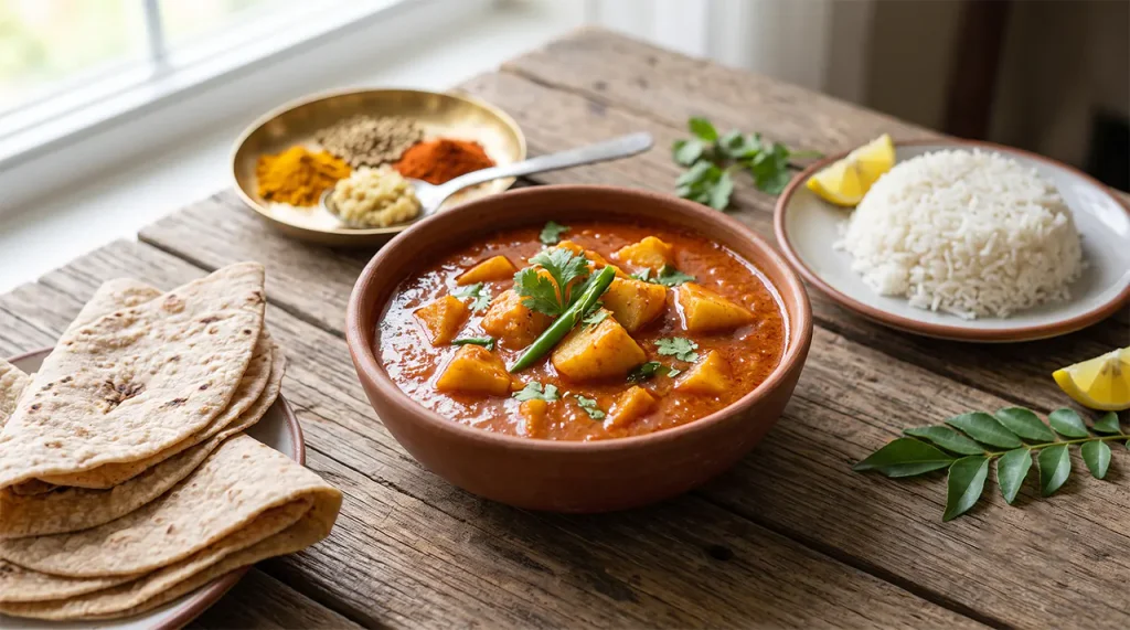 Andhra-Style Aloo Curry: Homestyle Potato Gravy in 30 Minutes Aloo Curry Recipe