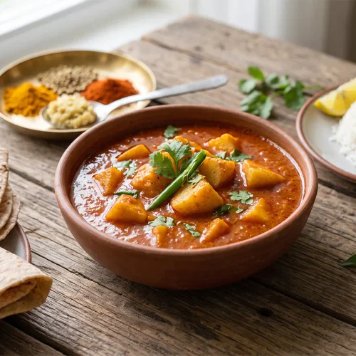 Andhra-Style Aloo Curry: Homestyle Potato Gravy in 30 Minutes Aloo Curry Recipe