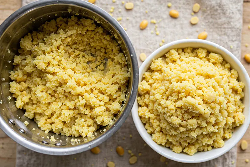 Dal Ka Seera (Traditional Moong Dal Halwa Recipe) Grind to a Coarse (Darbara) Texture