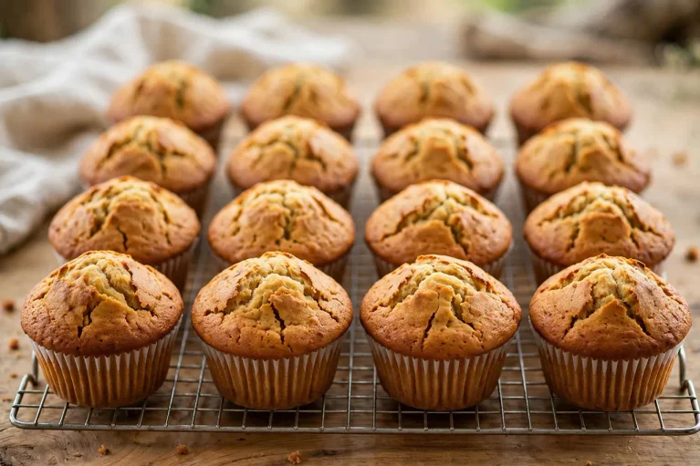 Easy Banana Muffins Recipe (Tall Domes & Ultra-Moist Crumb) easy banana muffins bakery domes golden brown tall tops moist crumb hero closeup