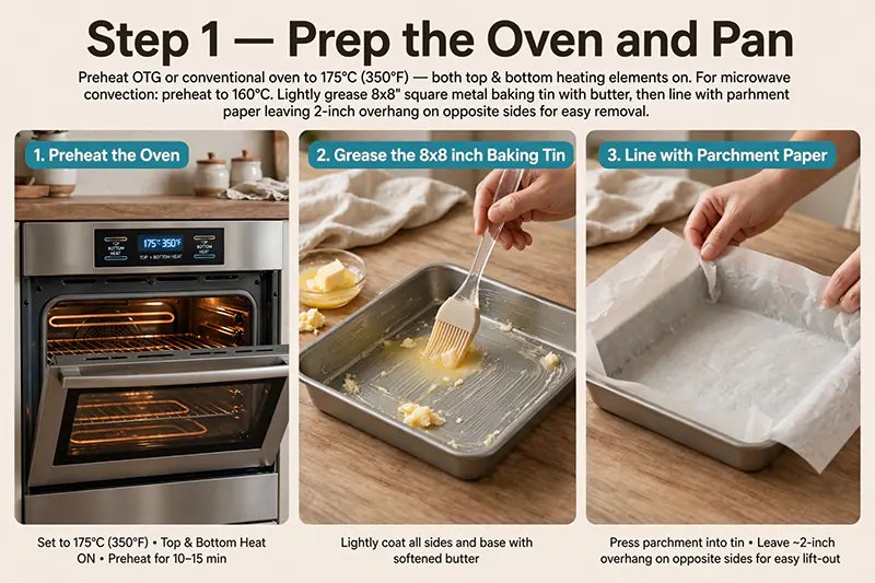 Classic Fudgy Chocolate Brownies Recipe Prep the Oven and Pan