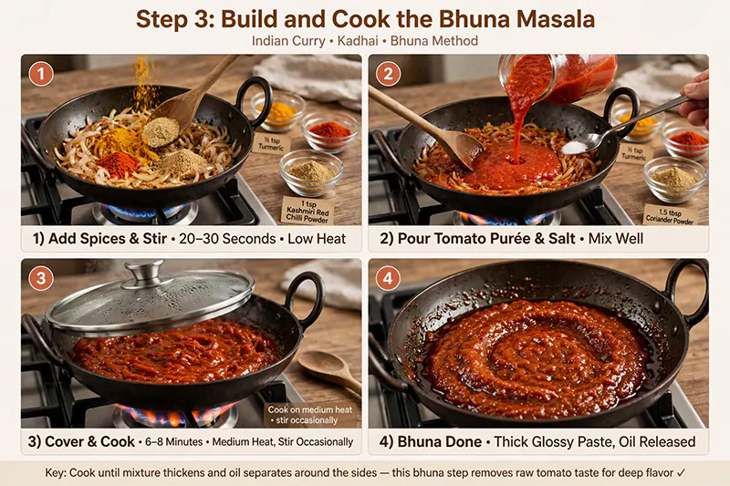 Easy Indian Chickpea Curry (Home-Style Chana Masala) Build and Cook the Bhuna Masala