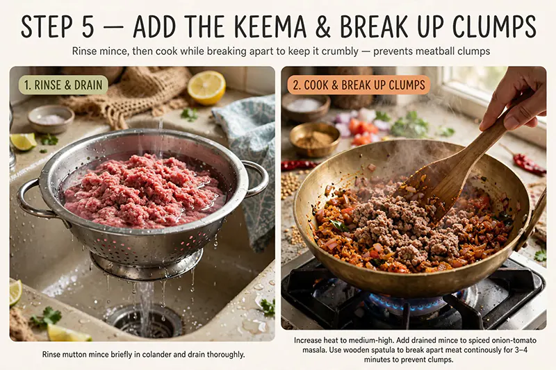 Dhania Kheema Recipe (Mutton Keema with Fresh Coriander) Rinse, clean and cook keema