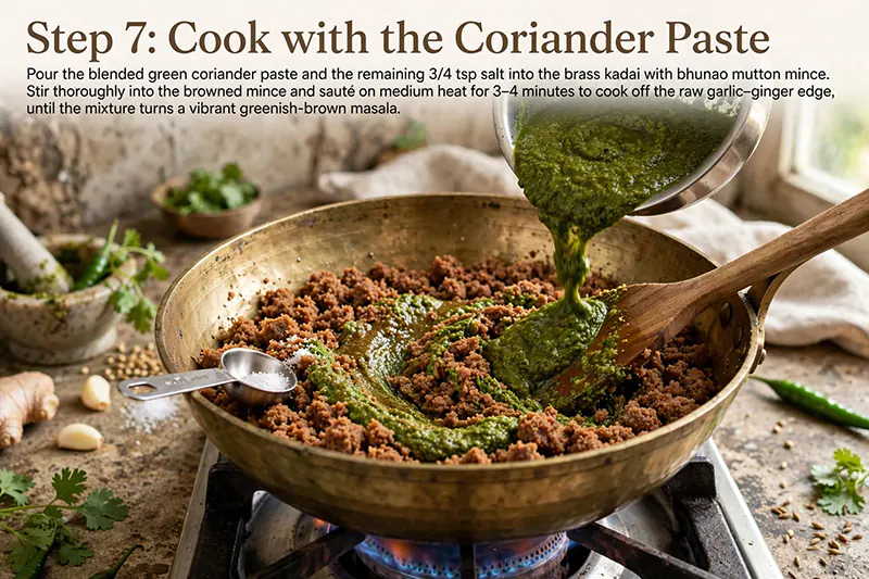 Dhania Kheema Recipe (Mutton Keema with Fresh Coriander) Cook with the Coriander Paste