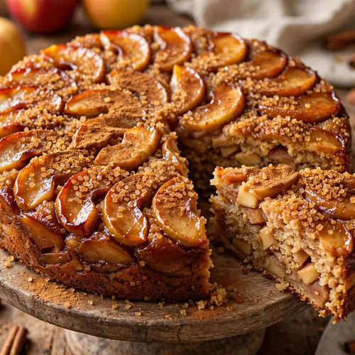 Moist Spiced Apple Cake: The Ultimate Scratch Recipe for Tender Crumb Easy moist spiced apple cake with apple slices and sugar crunch