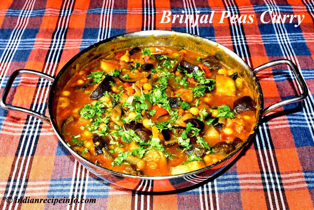 Brinjal Peas Curry