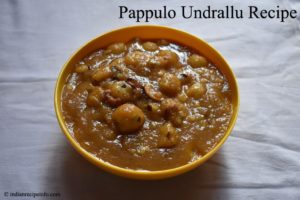 Pappulo Undrallu Recipe