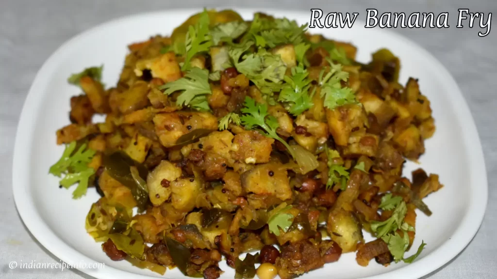 Raw Banana Fry or Aratikaya Fry