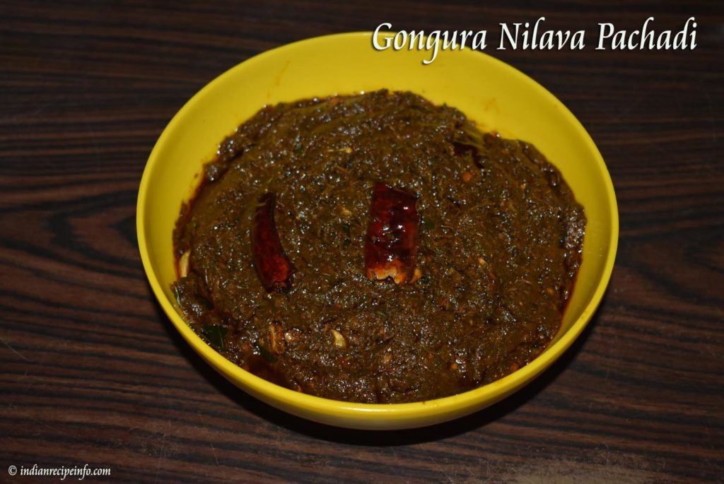 Gongura Nilava Pachadi