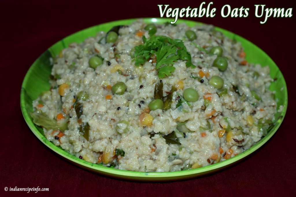 Healthy Vegetable Oats Upma Recipe For Weight Loss Vegetable Oats Upma
