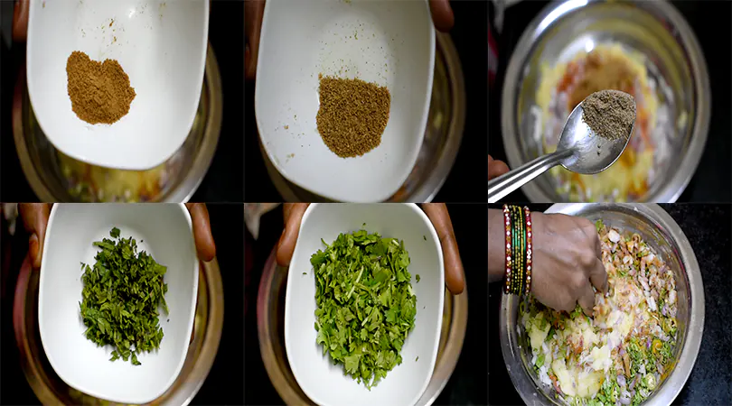 Crispy Aloo Cutlet Recipe (Golden Indian Potato Patties) Continue adding remaining spices.