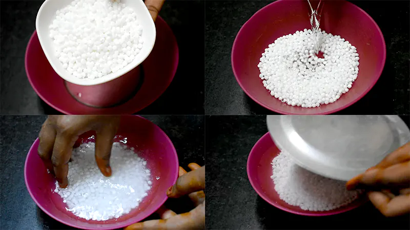Semiya Saggubiyyam Payasam (Creamy Vermicelli & Sago Kheer) Clean and Soak the Sago (Saggubiyyam)