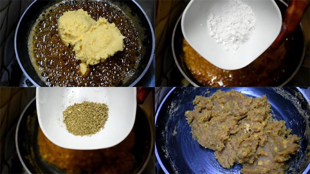 Perfect Poornam Boorelu Recipe with TIPS | Poornalu Recipe Add chana dal paste in syrup, cardamom powder and fennel seeds (sonf)