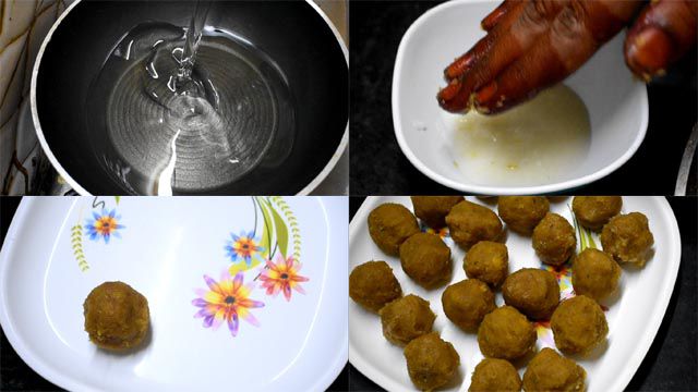 Perfect Poornam Boorelu Recipe with TIPS | Poornalu Recipe Make small poornalu and keep aside.
