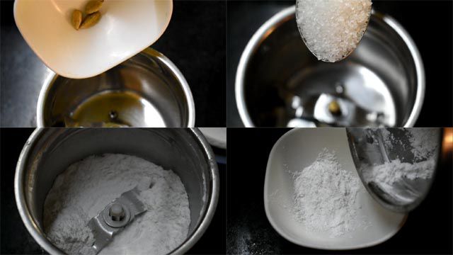 Make cardamom powder to make Semiya Saggubiyyam Payasam.