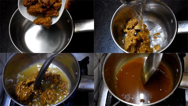 Make Jaggery syrup to make Palakayalu Recipe.