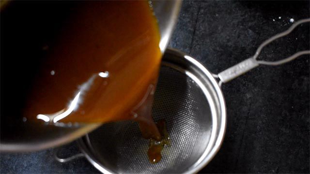 Filter syrup to make palakayalu recipe