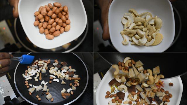 add ground nuts and cashew to make egg kurma recipe