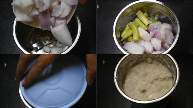 Make onion chilli paste to make egg kurma recipe