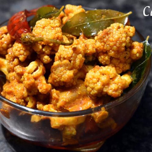 Cauliflower Pickle Recipe Andhra Style