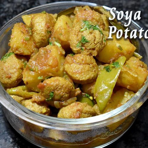 Soya Chunks Potato Curry