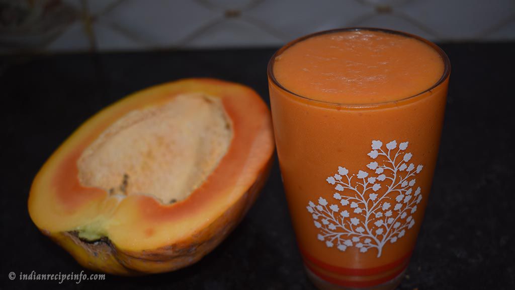 Ripe Papaya Juice Recipe for Weight Loss Homemade Papaya Juice