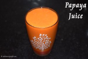 Papaya Juice Recipe