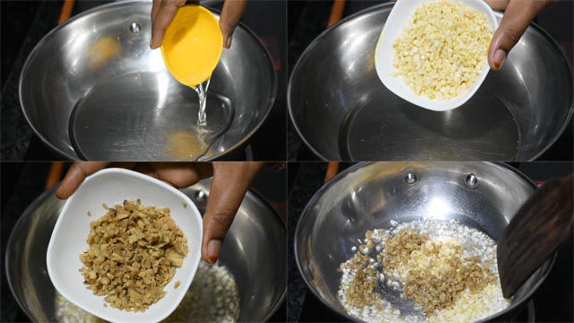 Schezwan Sauce Recipe | Fiery Schezwan Chutney Heat oil and saute ginger and garlic pieces.