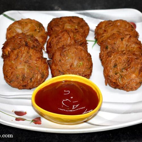 Rice flour onion vada