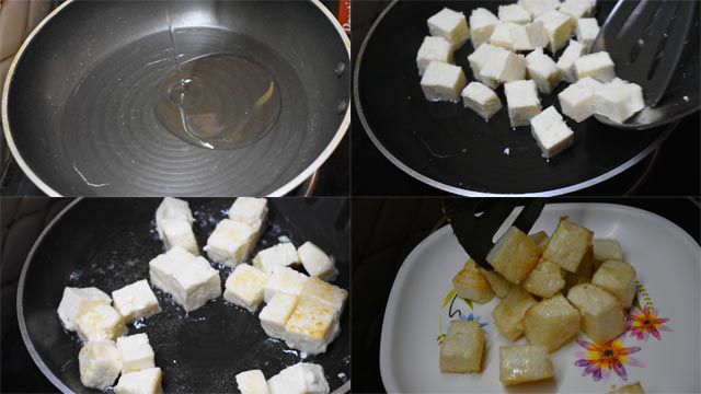 Rich Matar Paneer Recipe Restaurant Style matar paneer recipe: fry paneer.