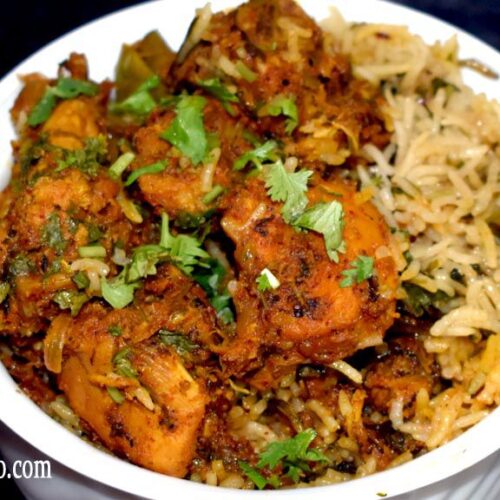 andhra chicken fry piece biryani