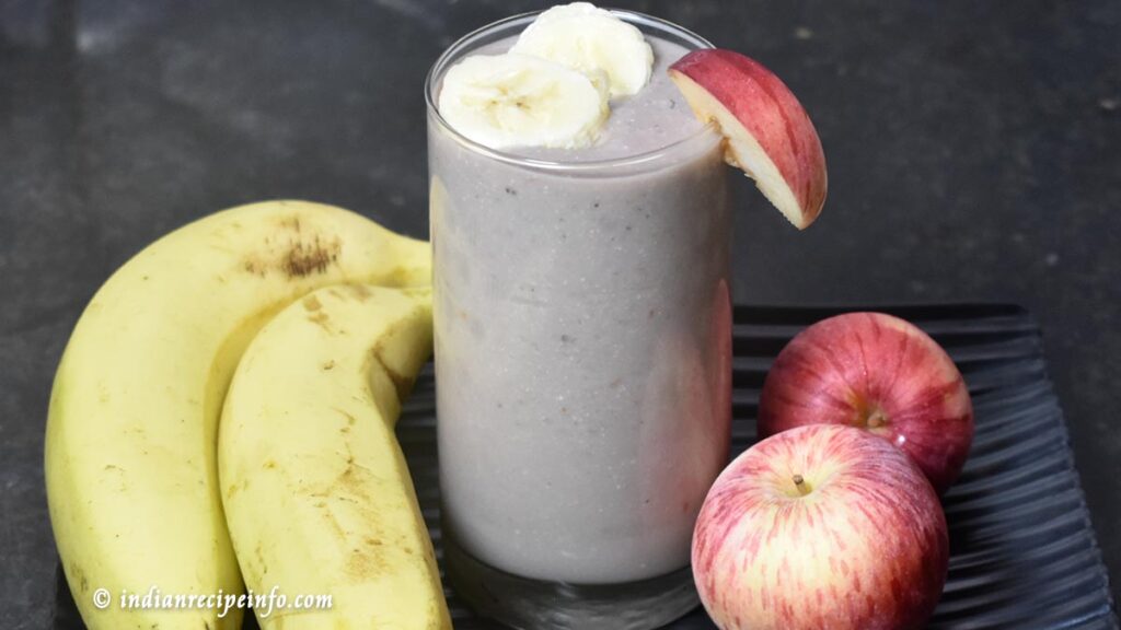 Healthy Apple Banana Milkshake Recipe