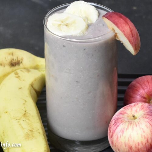 Healthy Apple Banana Milkshake Recipe