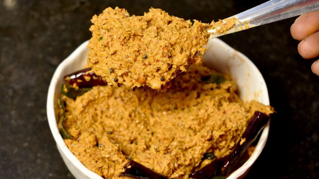 Andhra Style Coconut Chutney Recipe for Rice Kobbari Pachadi