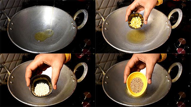 Easy Tomato Coconut Chutney Recipe Heat a little oil add dal and cumin seeds.