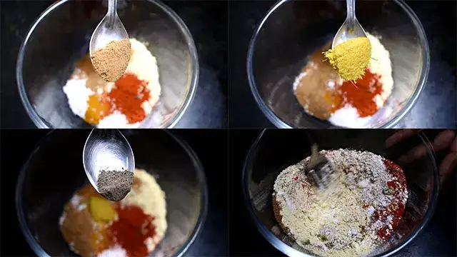 Healthy Mushroom Pakora Recipe Put garam masala powder, ginger garlic paste, black pepper powder.