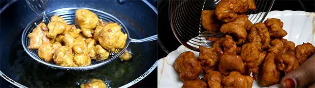 Healthy Mushroom Pakora Recipe Transfer mushroom pakora recipe to serving bowl.